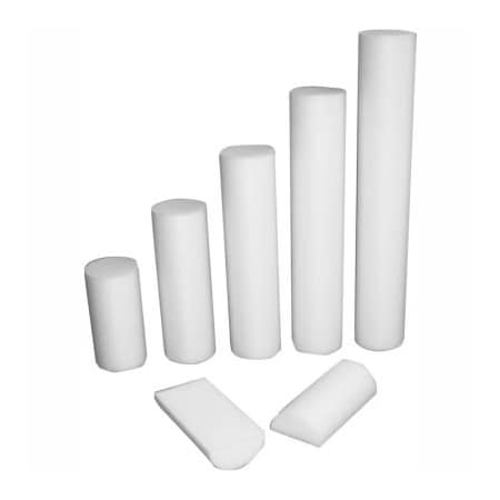 Fabrication Enterprises CanDo White PE Foam Roller, Round, 6" Dia. x 24"L 30-2141